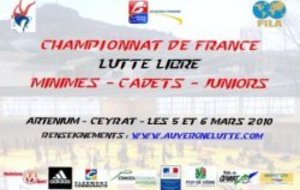 FRANCE Lutte LIBRE : Minimes, Cadets, Juniors