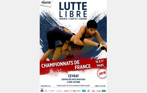 CHAMPIONNATS DE FRANCE MINIMES, CADETS, JUNIORS LUTTE LIBRE 2018