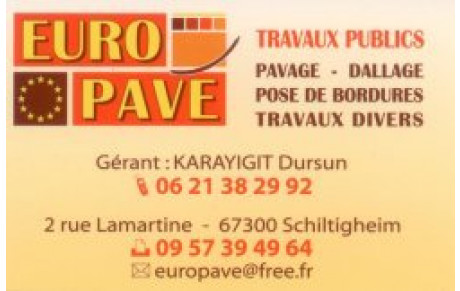 Un nouveau PARTENAIRE : EURO PAVE