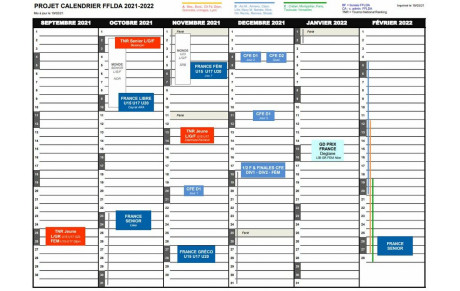 Calendrier 2021 / 2022