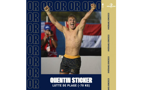 Médaille d'OR pour Quentin Sticker